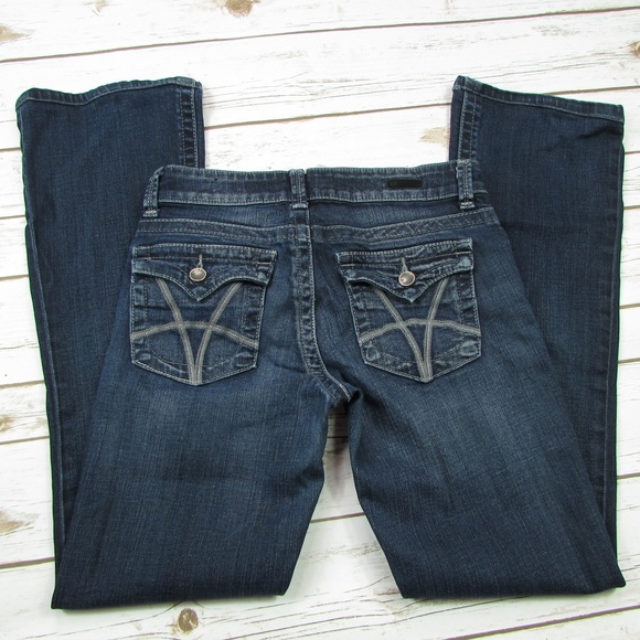 Kut from the Kloth Denim - Dark Wash Boot Cut Button Flap Pockets Size 2